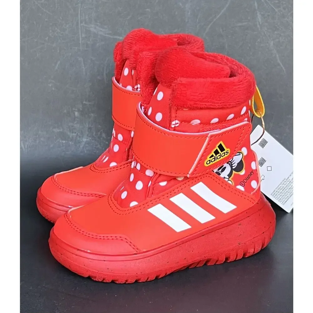 Adidas X Disney Winterplay Minnie Mouse Red Snow Boots 6.5 Baby Size NWB
